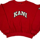 Karl Kani Spellout Sweatshirt - Medium Red Cotton Blend