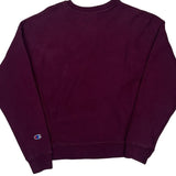 Reverse Weave Champion Spellout Sweatshirt - Medium Burgundy Cotton