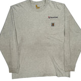Paynecrest Logo Carhartt Long Sleeve T-Shirt - Large Grey Cotton