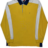 Tommy Hilfiger Striped Long Sleeve Polo Shirt - XL Blue Cotton