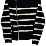 Ralph Lauren Striped Asymmetric Sweater - Medium Black & White Cotton