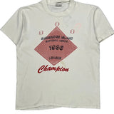 80S Bainbridge Island Softbal Sledman Graphic T-Shirt - Large White Cotton