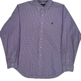 Ralph Lauren Checked Shirt - 2XL Purple Cotton