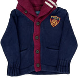 Age 3 Polo By Ralph Lauren Cardigan - XS Burgundy Cotton