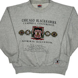 Made In USA Nutmeg Chicago Blackhawks Sweatshirt - XL Grey Cotton