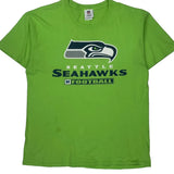 Seattle Seahawks Nfl T-Shirt - Large Green Cotton