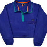 Made In USA Patagonia Cropped Fleece - 2XL Blue Polyester
