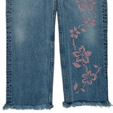 Levis Jeans - 32W UK 12 Pink Denim