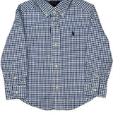 Age 2 Polo By Ralph Lauren Checked Shirt - 2XS Blue Cotton