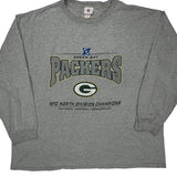 Green Bay Packers Nfl Long Sleeve T-Shirt - 2XL Grey Cotton