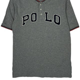 Age 12 Polo By Ralph Lauren Spellout Polo Shirt - Large Grey Cotton