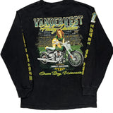 Harley Davidson Graphic Long Sleeve T-Shirt - Medium Black Cotton