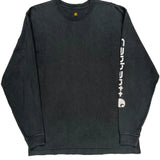 Carhartt Spellout Long Sleeve T-Shirt - Medium Black Cotton