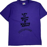 Prom Promise Hanes Single Stitch T-Shirt - Large Purple Cotton Blend