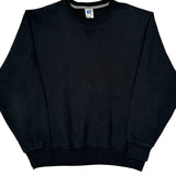 Russell Athletic Sweatshirt - Large Black Cotton