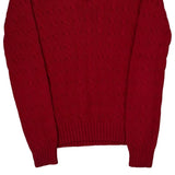 Ralph Lauren Sport Cable Knit Sweater - Large Red Cotton