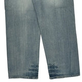 Skull Crown Embroidery Unbranded Graphic Jeans - 37W 31L Light Wash Cotton