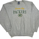 Green Bay Packers Logo 7 Football Sweatshirt - XL Gray Cotton Blend