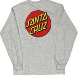 Santa Cruz Long Sleeve T-Shirt - Medium Gray Cotton