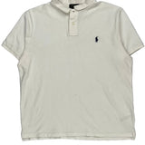 Polo By Ralph Lauren Slim Fit Polo Shirt - XL White Cotton