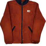 The North Face Fleece Jacket - Large Orange Polyester