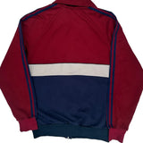 Adidas Striped Track Jacket - Medium Blue Polyester