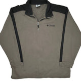 Columbia 1/4 Zip - Large Gray Cotton Blend