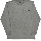 Dickies Long Sleeve T-Shirt - Medium Gray Cotton Blend