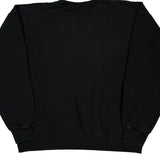 90S Blank Hanes Sweatshirt - Large Black Cotton Blend