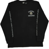 Skull Logo Harley Davidson Long Sleeve T-Shirt - XL Black Cotton