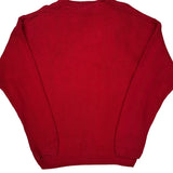 Chaps Ralph Lauren Herringbone Sweater - Large Red Cotton