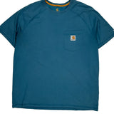 Carhartt T-Shirt - Large Blue Cotton