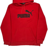 Puma Hoodie - Medium Red Cotton