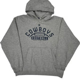 Dallas Cowboys Reebok Nfl Hoodie - Large Grey Cotton Blend