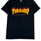 Thrasher Graphic T-Shirt - Small Black Cotton