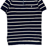 Polo By Ralph Lauren Striped Polo Shirt - Medium Navy Cotton