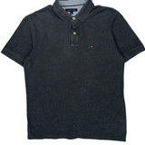 Tommy Hilfiger Polo Shirt - Large Grey Cotton
