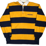 Barbarian Striped Rugby Shirt - XL Yellow Cotton