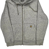 Carhartt Hoodie - Small Grey Cotton Blend