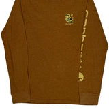 Carhartt Graphic Long Sleeve T-Shirt - Large Brown Cotton