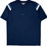 Nike T-Shirt - Large Blue Polyester