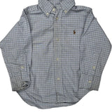 Age 1.5 Ralph Lauren Checked Shirt - 2XS Blue Cotton
