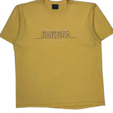 Made In USA Nautica Spellout T-Shirt - XL Yellow Cotton