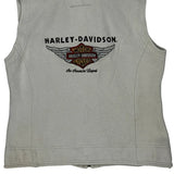 An American Legend Harley Davidson Vest - Small White Cotton