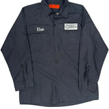 Occupational Wear Dickies Shirt - Large Gray Polyester Blend