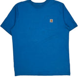 Carhartt T-Shirt - Large Blue Cotton