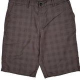 Dickies Checked Shorts - 38W 10L Gray Cotton