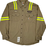 Carhartt Shirt - XL Khaki Cotton Blend