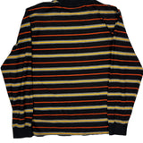 Guess Striped Long Sleeve T-Shirt - Medium Black Cotton