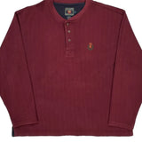 Chaps Ralph Lauren Long Sleeve T-Shirt - Large Red Cotton